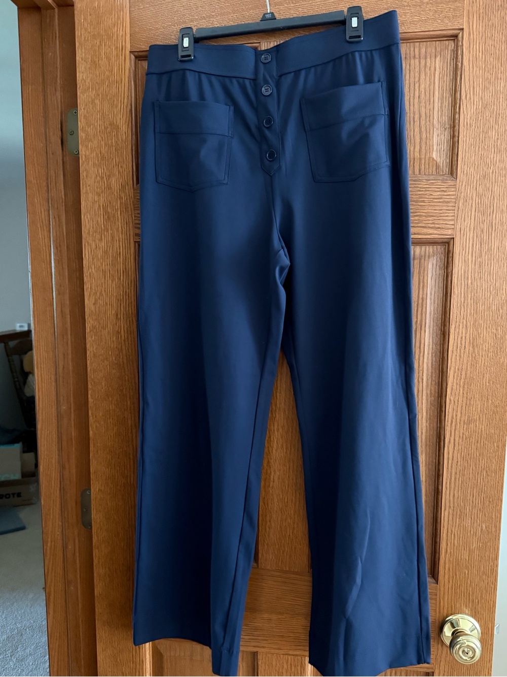 NWT Halara Classic High-Waist Navy Wide-Leg Pants. 1X. - Picture 3 of 4